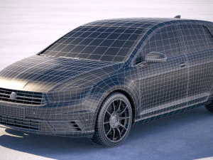 Generic Hatchback Golf-Style 2018 3D Model