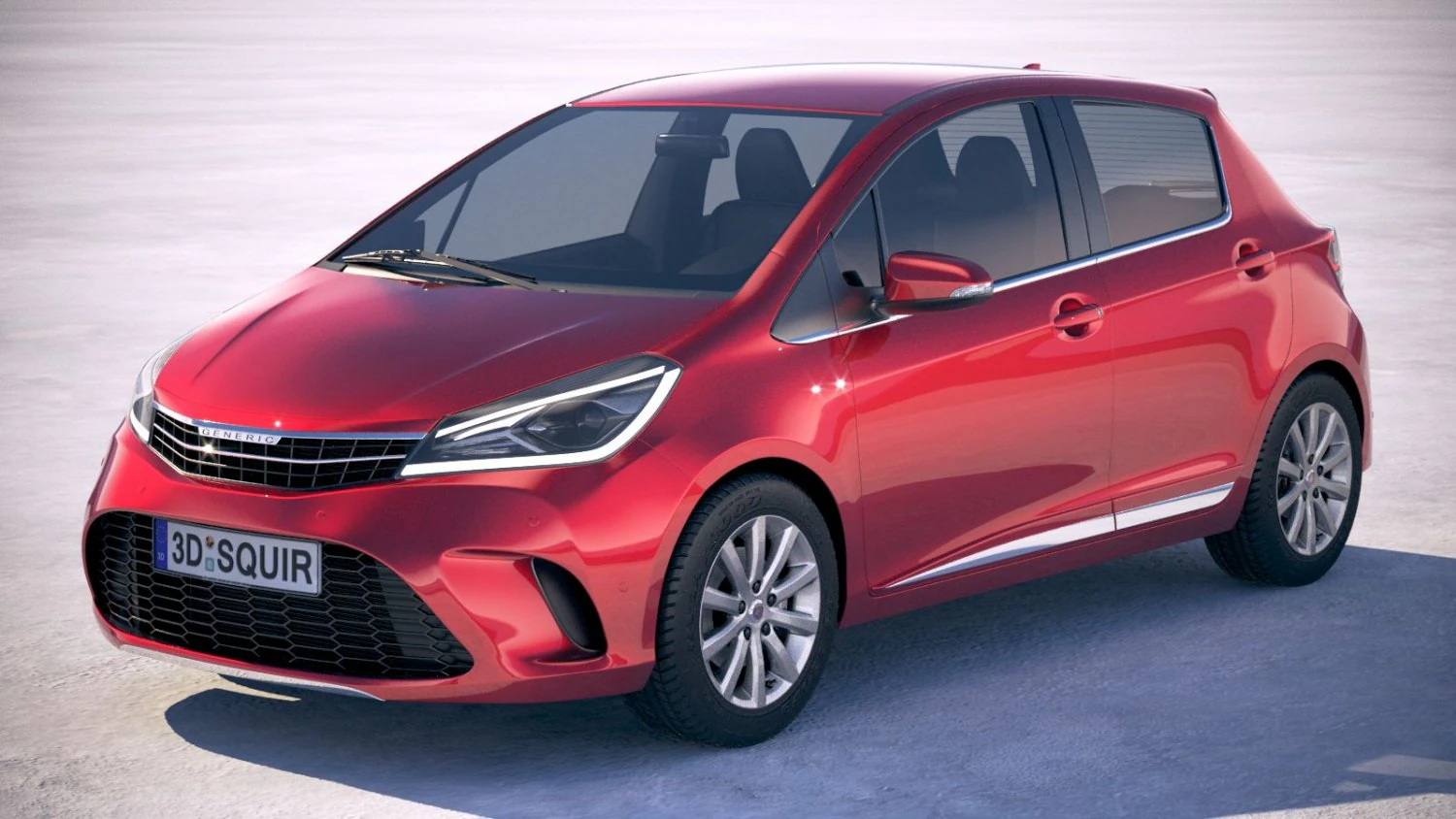 Gen&eacute;rico Hatchback Yaris estilo 2018 Modelo 3D .c4d .max .obj .3ds .fbx .stl .blend 