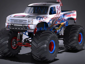 Truk Monster Generik Model 3D