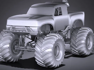 Generic Monster Truck 3D Model