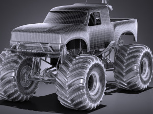 Generic Monster Truck 3D 模型