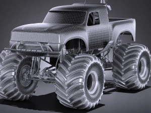 Generic Monster Truck 3D Model