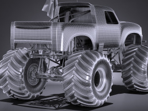 Generic Monster Truck 3D 模型