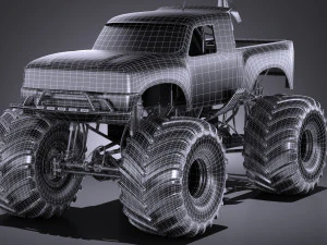 Generic Monster Truck 3D Model