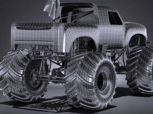 Generic Monster Truck 3D 模型
