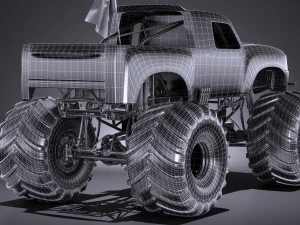 Generic Monster Truck 3D Model