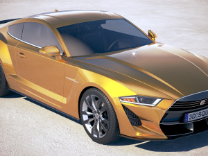 Generic Muscle Car 2018 3D Модель