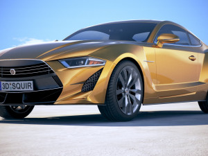 Generic Muscle Car 2018 3D Модель