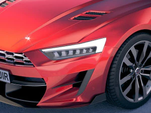 Generic Muscle Car v2 2018 3D Model