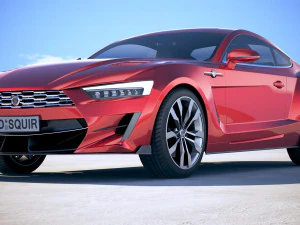 Generic Muscle Car v2 2018 3D Model