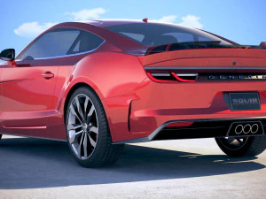 Generic Muscle Car v2 2018 3D Model