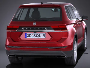 SUV crossover gen&eacute;rico 2017 Modelo 3D