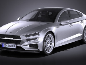 Generic Sedan 2017 v2 Studio 3D 모델