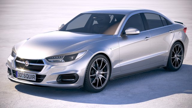 Generic Sedan 2018 3D Model .c4d .max .obj .3ds .fbx .stl .blend