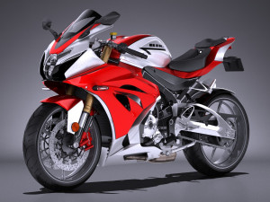 generic sport bike 2017 3D Model