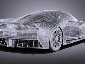 Generic Supercar 2017 3D Model