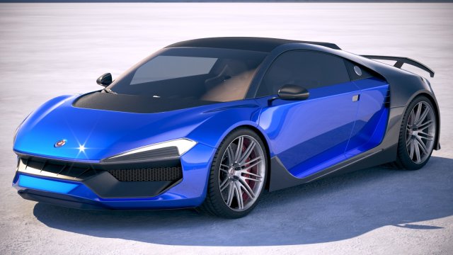 Generic Supercar 2018 Modelo 3D .c4d .max .obj .3ds .fbx .stl .blend