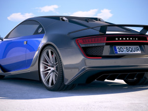 Generic Supercar 2018 Modelo 3D