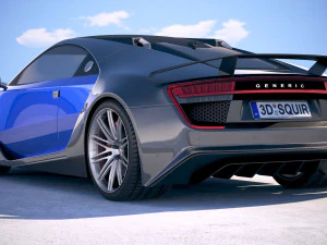 Generic Supercar 2018 3D Model