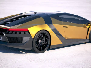 Generic Supercar 5 2018 3D Model