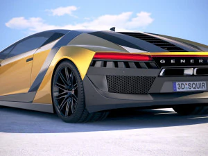 Generic Supercar 5 2018 3D Model