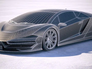 Generic Supercar 5 2018 3D Model