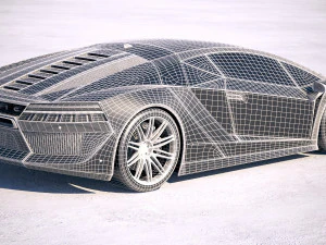 Generic Supercar 5 2018 3D Model