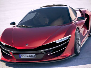 Generic Supercar v3 2018 3D Model