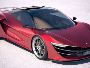 Generic Supercar v3 2018 3D Model