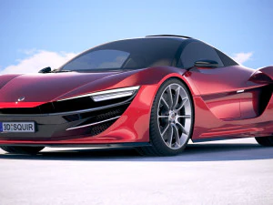 Generic Supercar v3 2018 3D Model