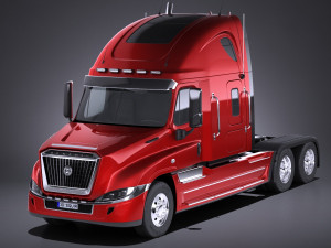 Generic USA Semi Truck 2017 3D Model