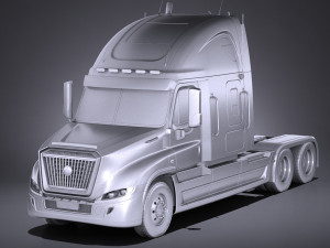 Generic USA Semi Truck 2017 3D Model