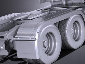Generic USA Semi Truck 2017 3D Model