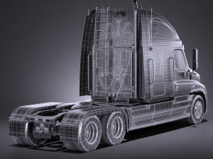 Generic USA Semi Truck 2017 3D Model