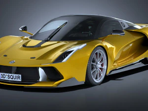 Generic Supercar Lowpoly 3D Model