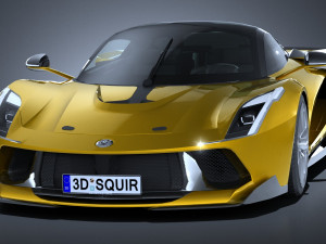 Generic Supercar Lowpoly Model 3D
