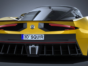 Generic Supercar Lowpoly Model 3D