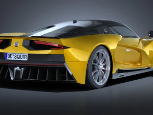 Generic Supercar Lowpoly 3D Model