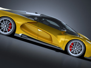 Generic Supercar Lowpoly Model 3D