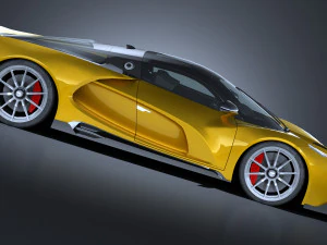 Generic Supercar Lowpoly 3D Model