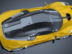 Generic Supercar Lowpoly Model 3D