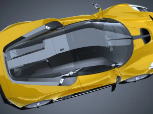 Generic Supercar Lowpoly 3D Model