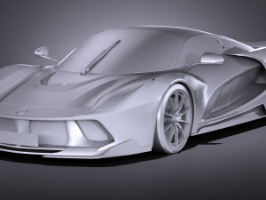 Generic Supercar Lowpoly Model 3D