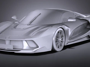 Generic Supercar Lowpoly 3D Model