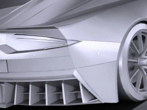 Generic Supercar Lowpoly 3D Model