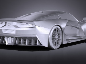 Generic Supercar Lowpoly Model 3D