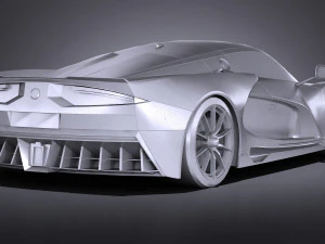 Generic Supercar Lowpoly 3D Model