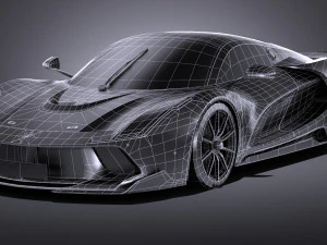 Generic Supercar Lowpoly 3D Model