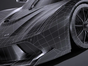 Generic Supercar Lowpoly 3D Model