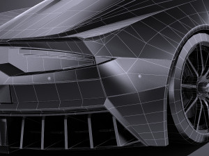 Generic Supercar Lowpoly Model 3D
